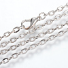Iron Cable Chains Necklace Making X-MAK-R013-70cm-P-1