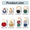 ANATTASOUL 8 Pairs 8 Style Alloy Twist Flat Round & Donut Dangle Stud Earrings for Women EJEW-AN0001-74-2