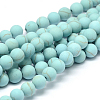 Synthetic Howlite Bead Strands G-P286-16-6mm-2