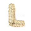 Rack Plating Brass Micro Pave Cubic Zirconia Pendants KK-Q790-01L-G-1