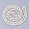 Electroplate Opaque Solid Color Glass Beads Strands EGLA-T020-02F-2