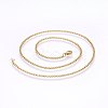 304 Stainless Steel Cable Chain Necklaces NJEW-P226-02G-01-1