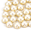 ABS Plastic Imitation Pearl Shank Buttons BUTT-T002-10mm-01G-1