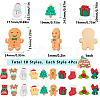 SUNNYCLUE 40Pcs 10 Styles Christmas Theme Opaque Resin Cabochons CRES-SC0002-57-2