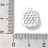 Brass Micro Pave Clear Cubic Zirconia Charms KK-Z073-26P-3