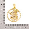 Brass Micro Pave Cubic Zirconia Pendants KK-E108-11G-3