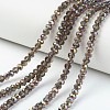 Electroplate Transparent Glass Beads Strands EGLA-A034-T6mm-R15-1