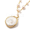 Natural Pearl Oval Pendant Necklaces NJEW-M214-02G-1