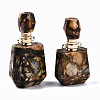 Assembled Synthetic Bronzite and Imperial Jasper Openable Perfume Bottle Pendants G-S366-059H-4