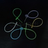 Luminous Silicone Cable Zip Ties AJEW-P104-01F-1