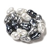 Electroplated Shell Pearl Beads Strands BSHE-M035-01A-03-2