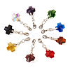 Pandahall 36Pcs 9 Colors Cross Glass Pendant Decoration HJEW-TA0001-08-2