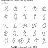 Alloy Mixed Letter Pendants PALLOY-PH0012-42-2