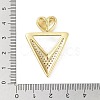 Rack Plating Brass Micro Pave Clear Cubic Zirconia Pendants KK-H474-19G-02-3