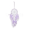 Iron Woven Web/Net with Feather Pendant Decorations AJEW-B017-05-2