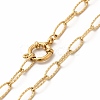 Ion Plating(IP) 304 Stainless Steel Cable Chain Necklace for Women NJEW-E081-07G-2