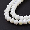 Electroplate Opaque Solid Color Glass Beads Strands EGLA-A034-P6mm-L17-4