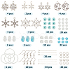 SUNNYCLUE DIY Christmas Snowflake Earring Making Kit DIY-SC0022-76-2