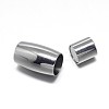 Column 304 Stainless Steel Magnetic Clasps with Glue-in Ends STAS-D059-14D-2