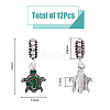 SUPERFINDINGS 12Pcs Alloy European Dangle Charms FIND-FH0006-27-2
