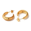 Rack Plating Brass Round Stud Earrings EJEW-R151-02G-2