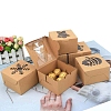 24Pcs 6 Style Rectangle Paper Bakery Bakery Boxes with Window BAKE-PW0007-146-2