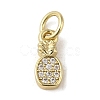 Brass Micro Pave Clear Cubic Zirconia Charms KK-M283-17A-01-1