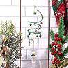 Christmas Theme Glass Beaded Hanging Ornaments HJEW-TA00183-2