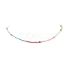 Glass & Brass Beaded Necklaces NJEW-JN04155-4