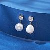 Natural Pearl Ear Studs EJEW-P286-11P-4