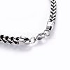 304 Stainless Steel Wheat Chain Necklaces NJEW-H493-13AS-3