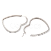 304 Stainless Steel Heart Hoop Earrings EJEW-S242-01P-H-1