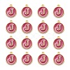 Golden Plated Alloy Enamel Charms ENAM-S118-08J-2