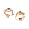 304 Stainless Steel Geometric Hoop Earrings for Women Girls STAS-D171-18G-2