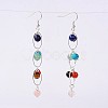 Trendy Gemstone Dangle Earrings EJEW-JE01429-1