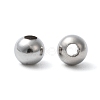 304 Stainless Steel Hollow Round Seamed Beads X-STAS-R032-5mm-2