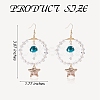 Glass Beaded Big Circle Dangle Earrings EJEW-SW00015-03-2