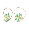Electroplated Natural Quartz Wire Wrapped Earrings for Girl Women EJEW-JE04646-02-1