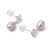 Natural Pearl Ear Studs EJEW-P286-09P-2