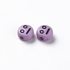 Opaque Medium Purple Acrylic Beads X-MACR-N008-42-C06-3