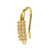 Rack Plating Brass Pave Cubic Zirconia Earring Hooks KK-O143-17G-1