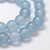 Natural White Jade Imitation Aquamarine Beads Strands G-F381-8mm-3