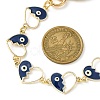 Alloy Evil Eye Enamel Link Bag Extender Chains AJEW-BA00132-03-3