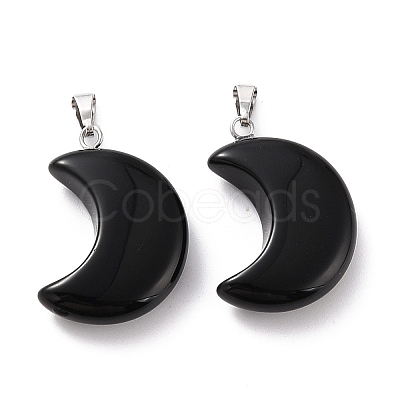 Natural Obsidian Pendants X-G-Z022-02L-1