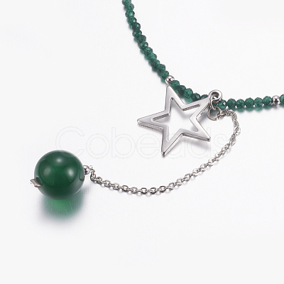 Natura Malaysia Jade Pendant Necklaces NJEW-K108-07A-1