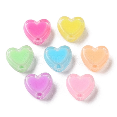 Heart Acrylic Beads TACR-C001-01-1