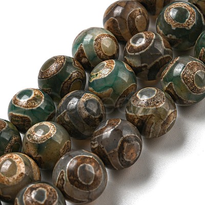 Tibetan Style dZi Beads Strands G-P526-D07-02-1