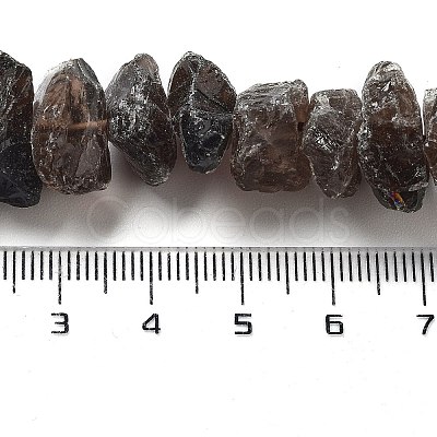 Raw Rough Natural Smoky Quartz Beads Strands G-P528-A06-01-1