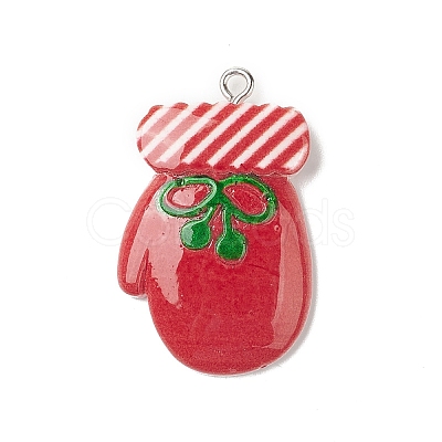 Christmas Theme Opaque Resin Pendants RESI-C021-01E-1