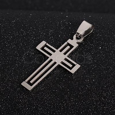 Tarnish Resistant 201 Stainless Steel Cross Pendants STAS-I032-012-1